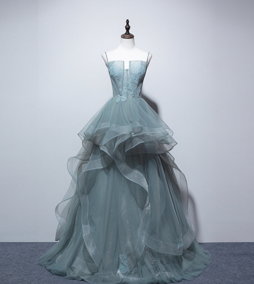 A line tulle lace long ball gown dress formal dress 8548