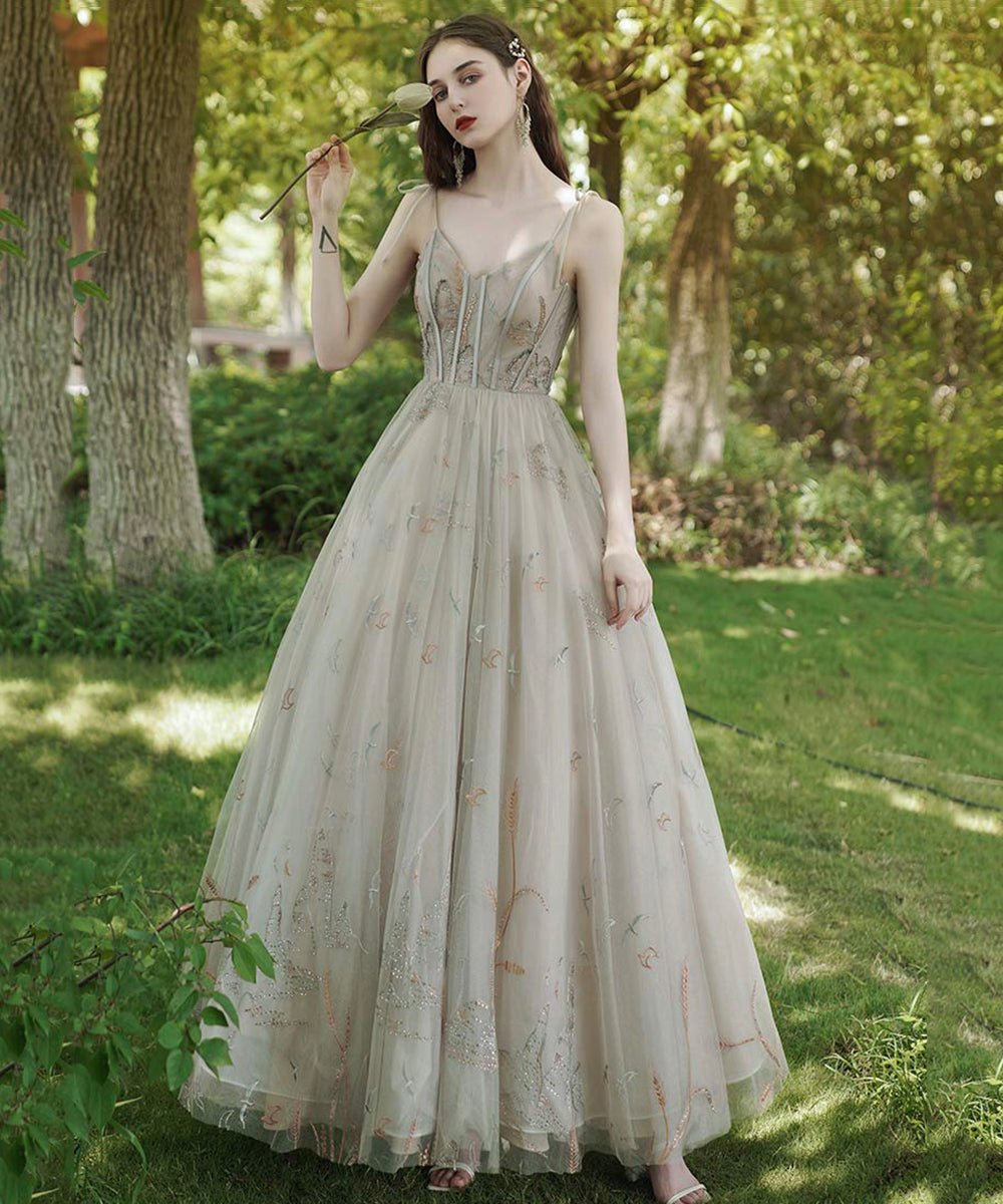 Stylish tulle long prom dress evening dress 8514
