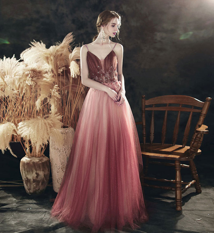Stylish tulle long prom dress formal dress 8233