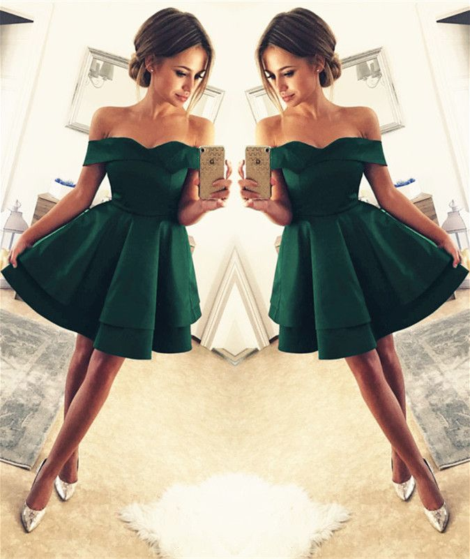 Short Prom Dresses Green Homecoming Dress E13