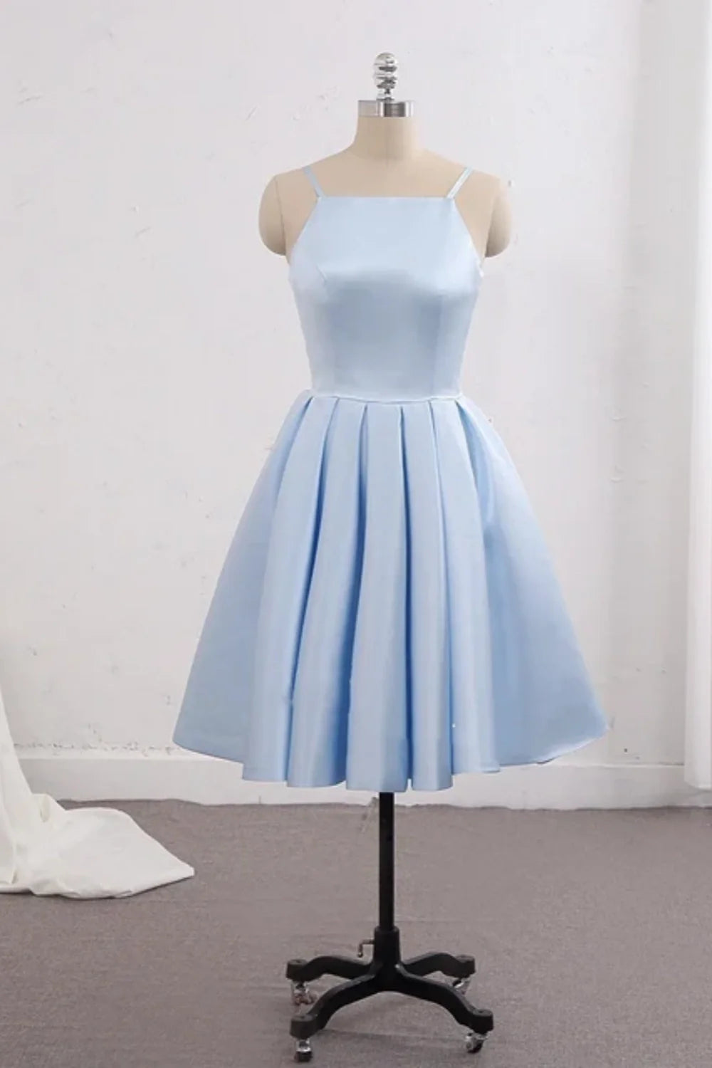 Blue/purple/red cute sweet short satin prom dress homecoming dress birthday party dress gh805