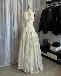 Vestido de novia vintage de encaje blanco, sin mangas y cuello halter, vestido de noche TP1825