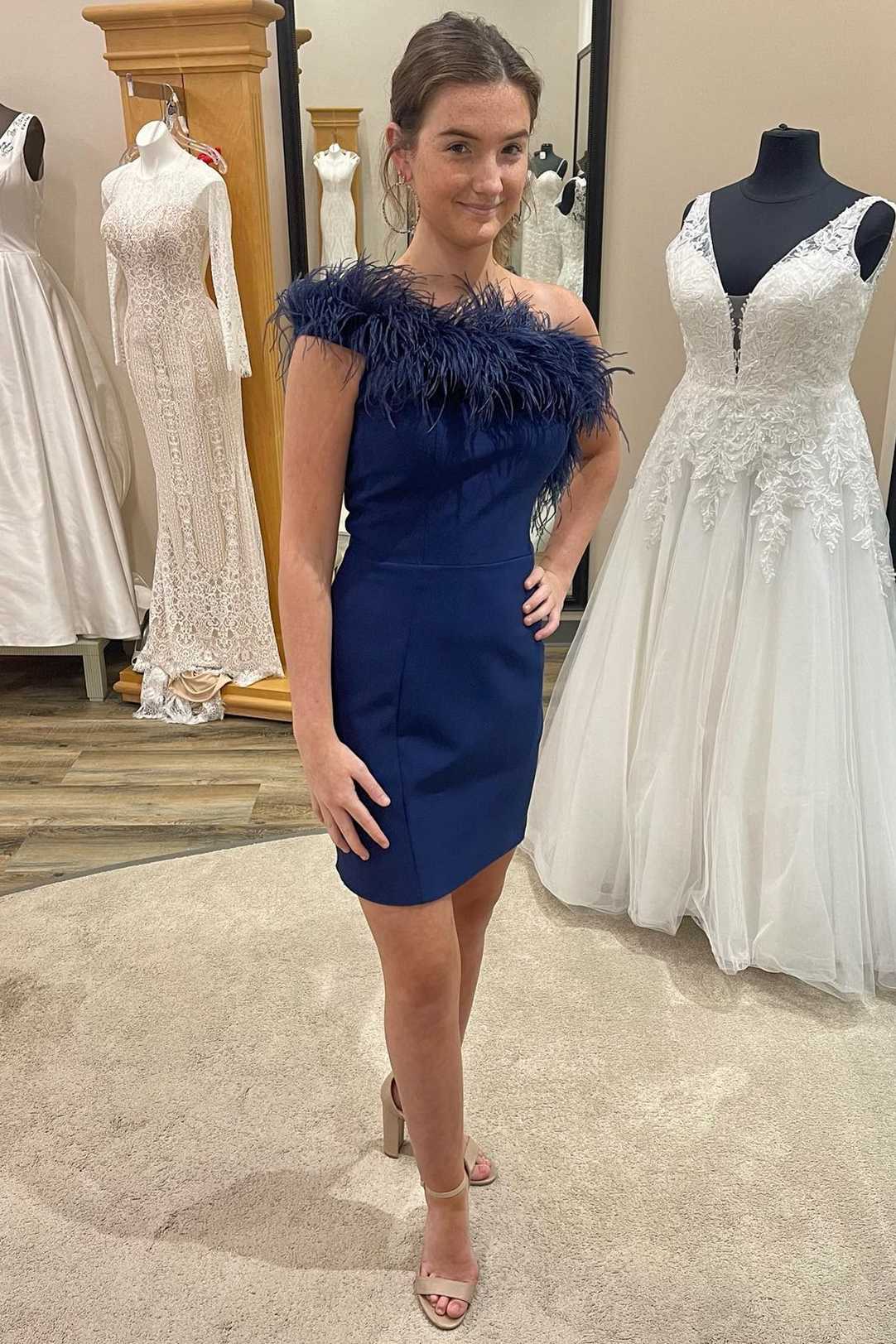 Vestido de cóctel negro ajustado de un solo hombro, minivestidos de fiesta