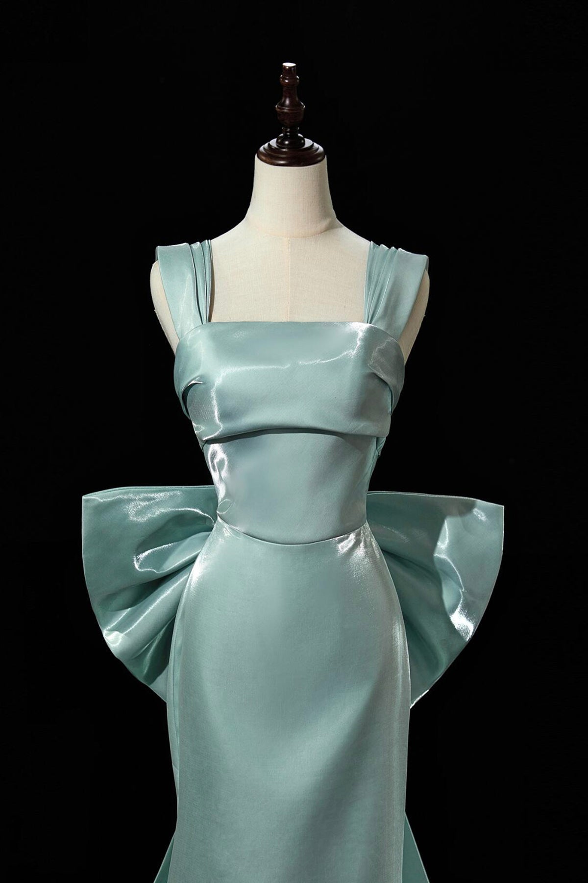 Mermaid Satin Long Prom Dress, Mermaid Evening Party Dress