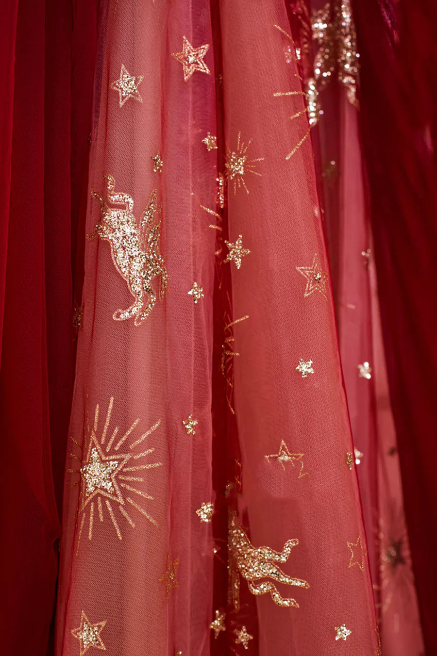 Vestidos de fiesta largos de tul rojo, corte A, hombros descubiertos, TP652