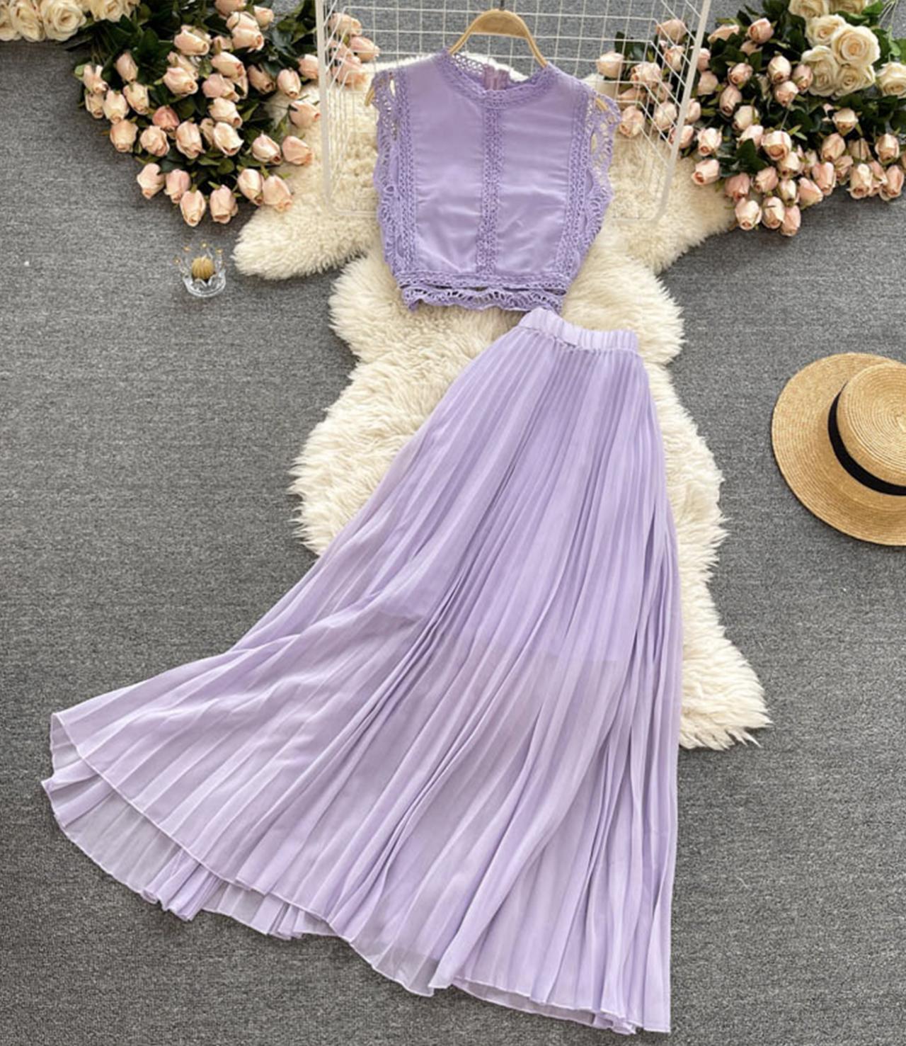 A line chiffon long sleeve dress fashion dress 643