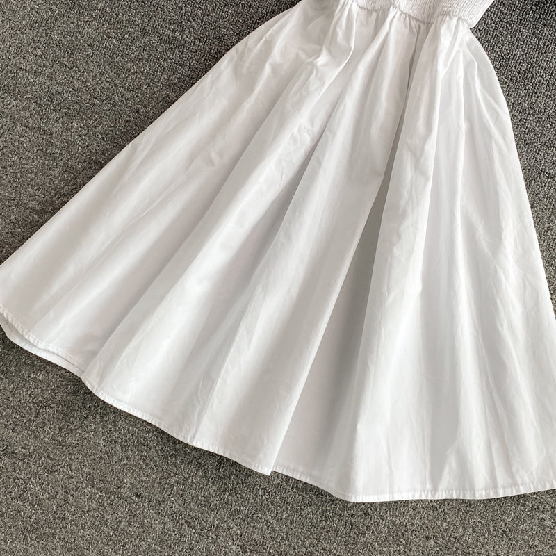 Cute A line off shoulder short dress fashion dress 594