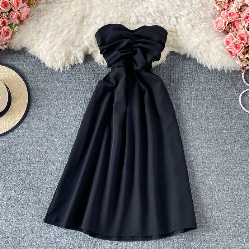 Sexy off shoulder strapless dress 3320