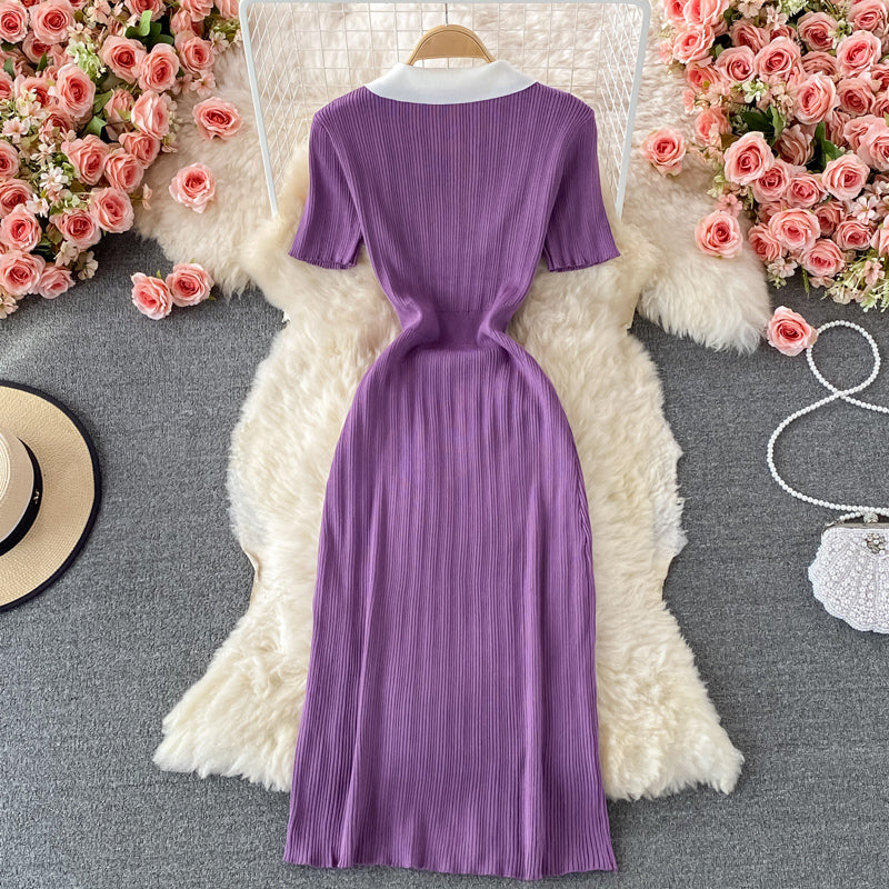 A long skirt with elegant temperament, slim waist and high height 3348