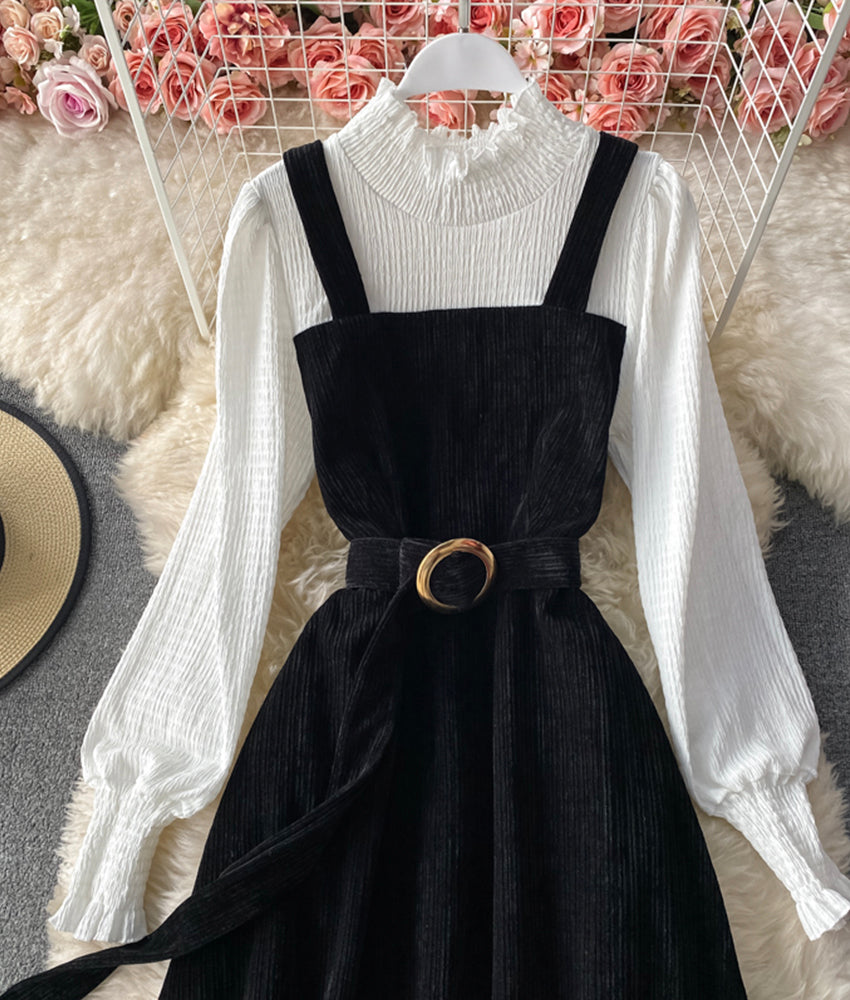 A line patchwork dress 885