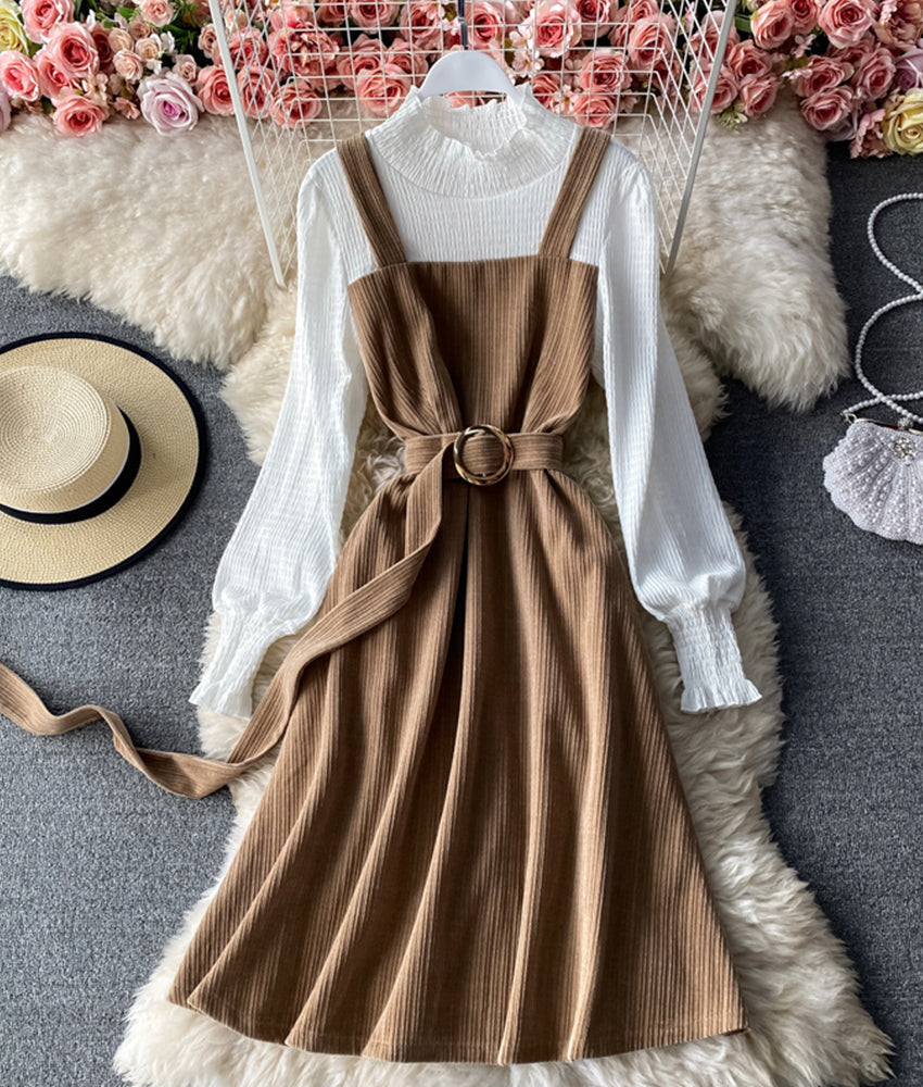 A line patchwork dress 885