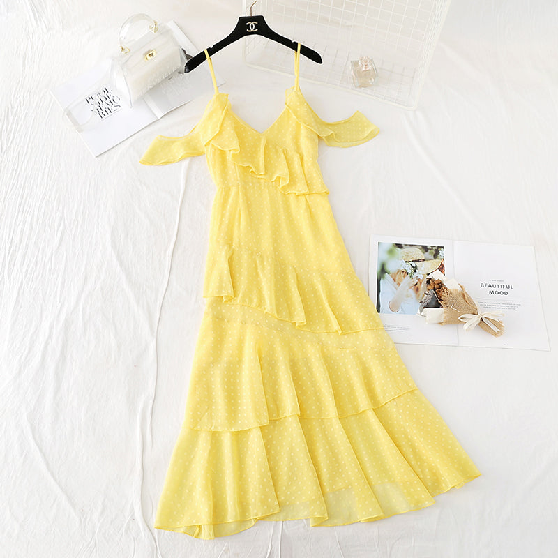 New sexy off shoulder holiday dress Xianqi super xiansen series 4502