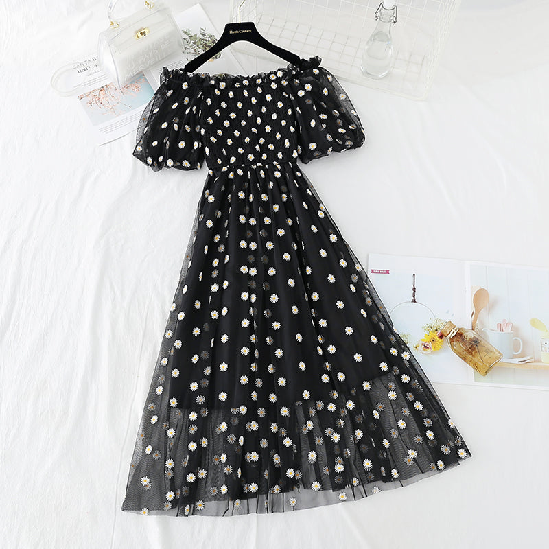 New off shoulder French Vintage Goddess Dress 4393