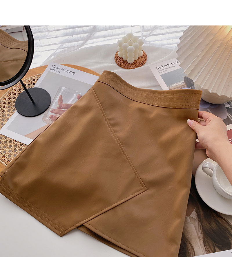 Half skirt women's fashion personality A-shaped high waist skirt 5312