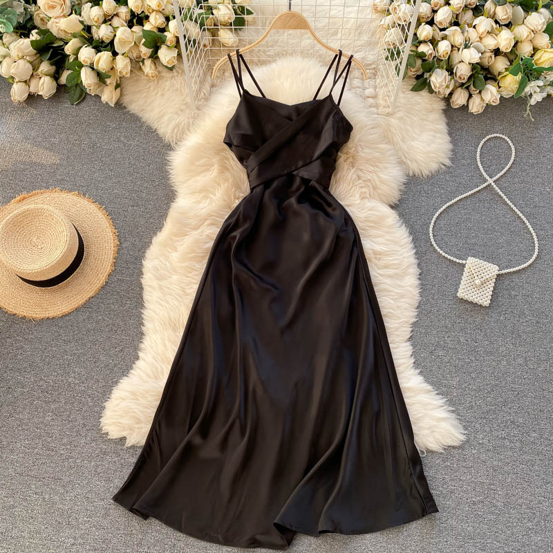 Cute Satin Short A Line Dress Fashion Dress 10944