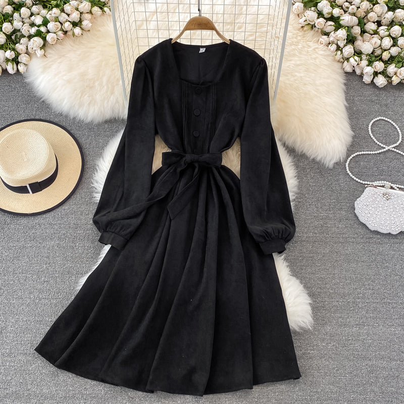Cute A Line Long Sleeve Dress Fashion Dress 10829