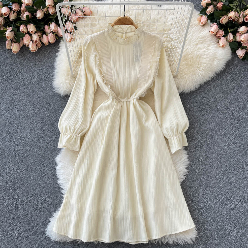 Cute A Line Long Sleeve Dress Fashion Dress 10776