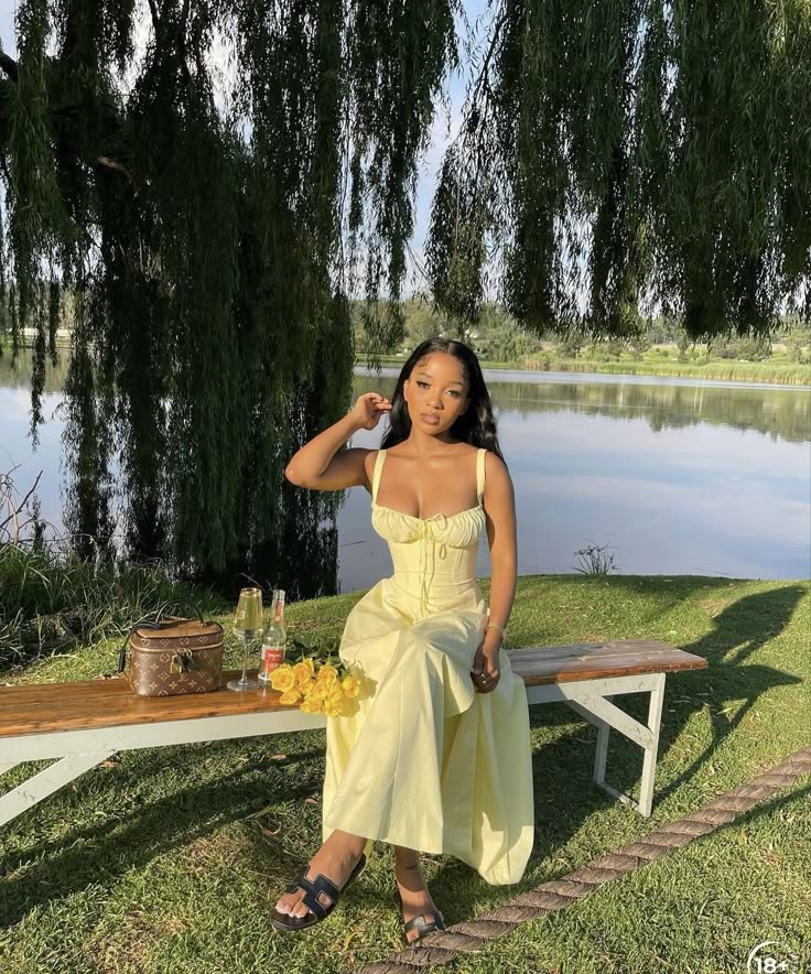 Pretty Yellow Satin Long Prom Dress Formal Evening Dresses