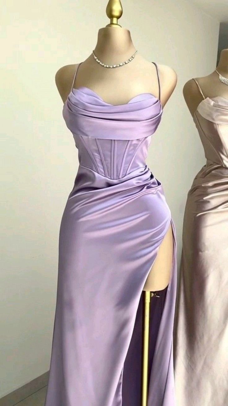 Simple Mermaid Floor Length Prom Dress With Slit Formal Dresses