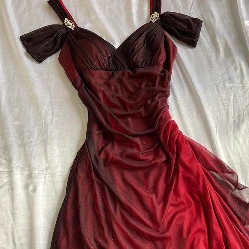 Vintage Shiny Beaded Chiffon Sheath Long Prom Dress Party Dress Evening Dress TP4399