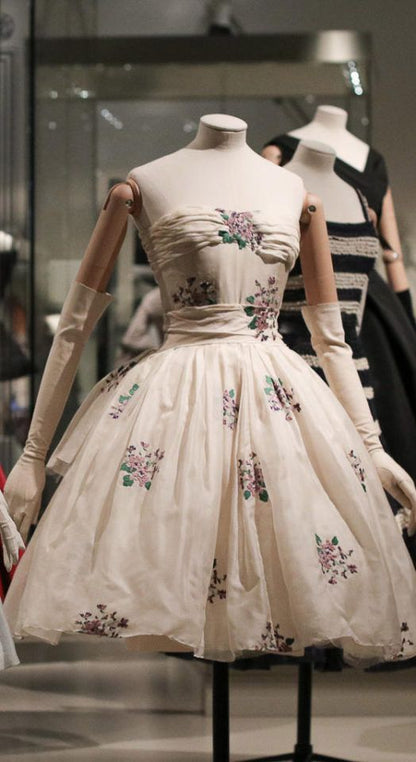 shopuniqlos--Exquisite Floral Mid-Length Chiffon Prom Dress hoco dress gh5558