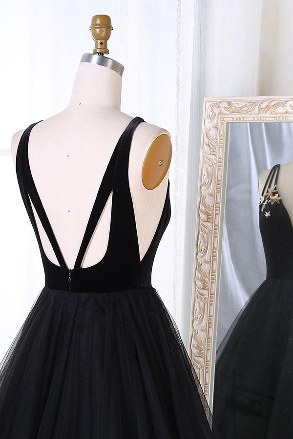 A-Line Sequins Tulle Prom Dress, Star Sequins Evening Dress With Tiered MP709