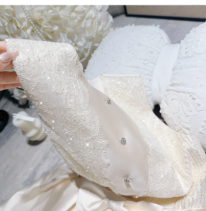 Beautiful Champagne Satin Lace Bow Design A-line Sleeveless Homecoming Dress TP3772