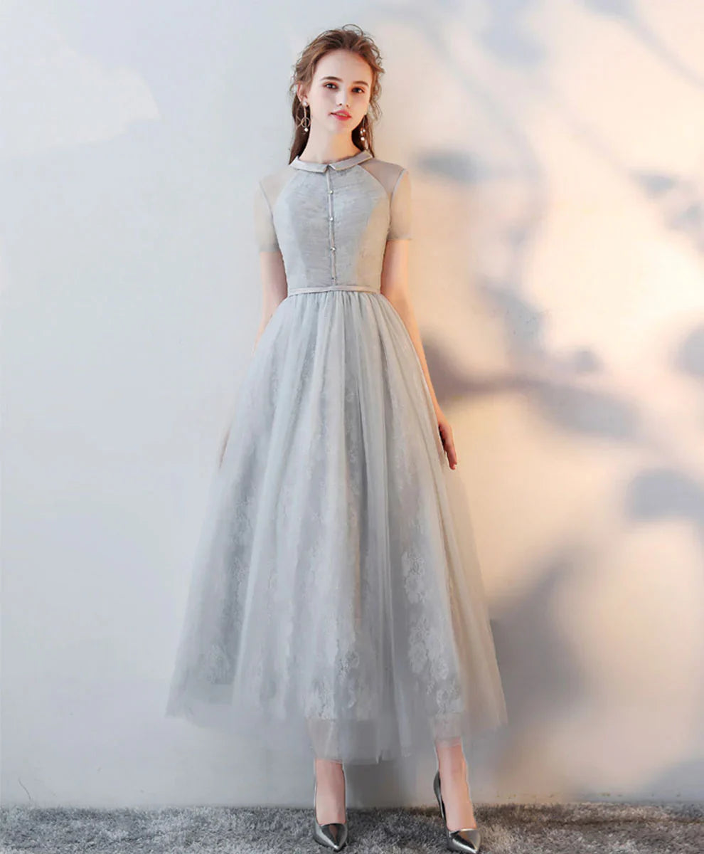 A Line Tulle Evening Dress, Graduation prom dress         cg23185