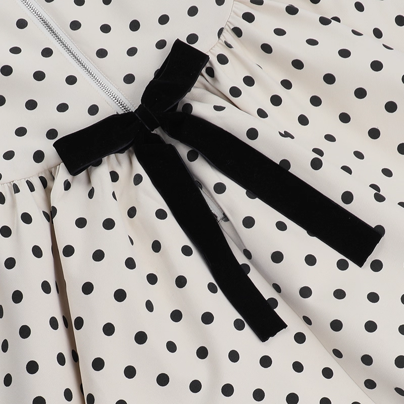 Vintage Dot Pattern Strapless A-Line Short Summer Dresses Party Dress Homecoming Dress TP4365