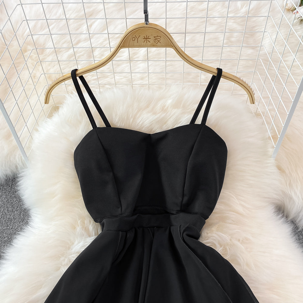 White irregular strapless dress summer  11004