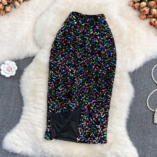 A new style of one-step skirt with thin hips  11297
