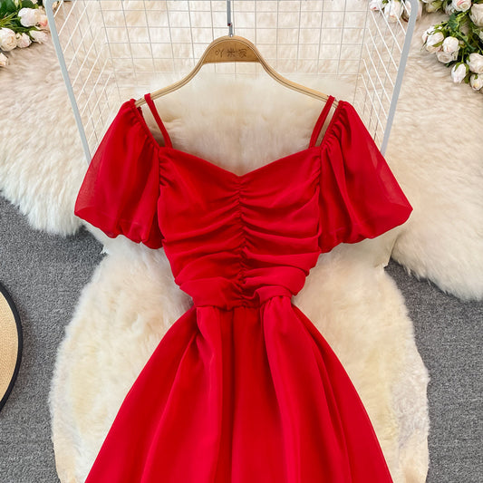 Cute A Line V Neck Short Dress Fashion Dress  10920