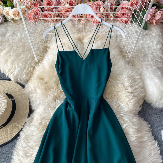 Simple A Line Short Dress Fashion Dress  10867