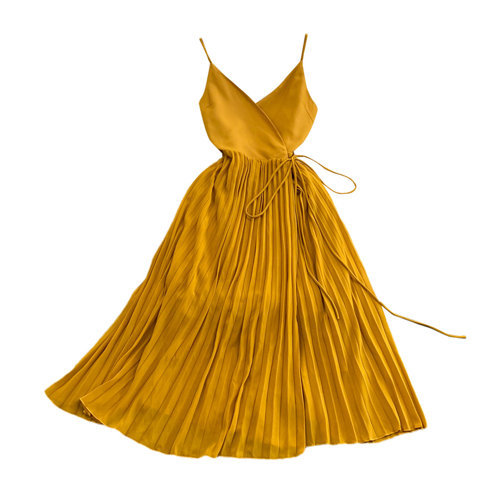 Edge fake style beach skirt sexy backless large Pleated Dress  11107
