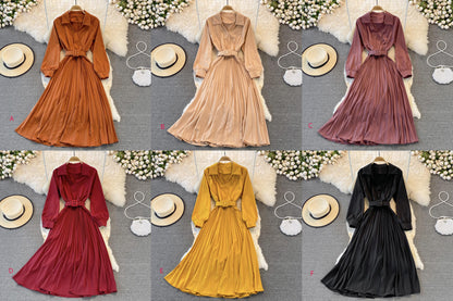 Simple A Line V Neck Dress Fashion Dress  10967