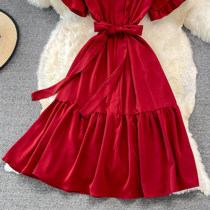 Cute V Neck Short Dress A Line Fashion Dress  10901