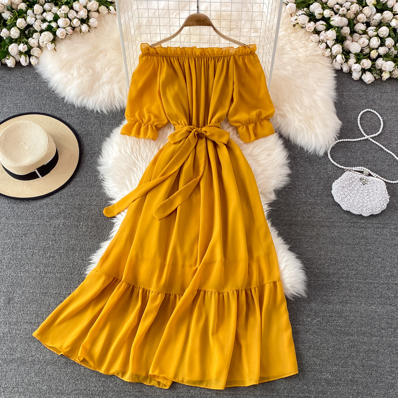 Simple Chiffon Short A Line Dress Fashion Dress  10837