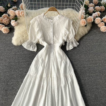 White A Line Short Dress Fashion Dress 10750
