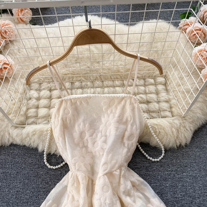 Sweet A Line Spaghetti Dress Fashion Dress  10812