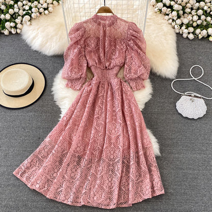 Cute Lace A Line Dress Lace Fashion Dress  10795