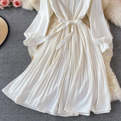 Cute A Line Short Dress Long Sleeve Fashion Dress  10806