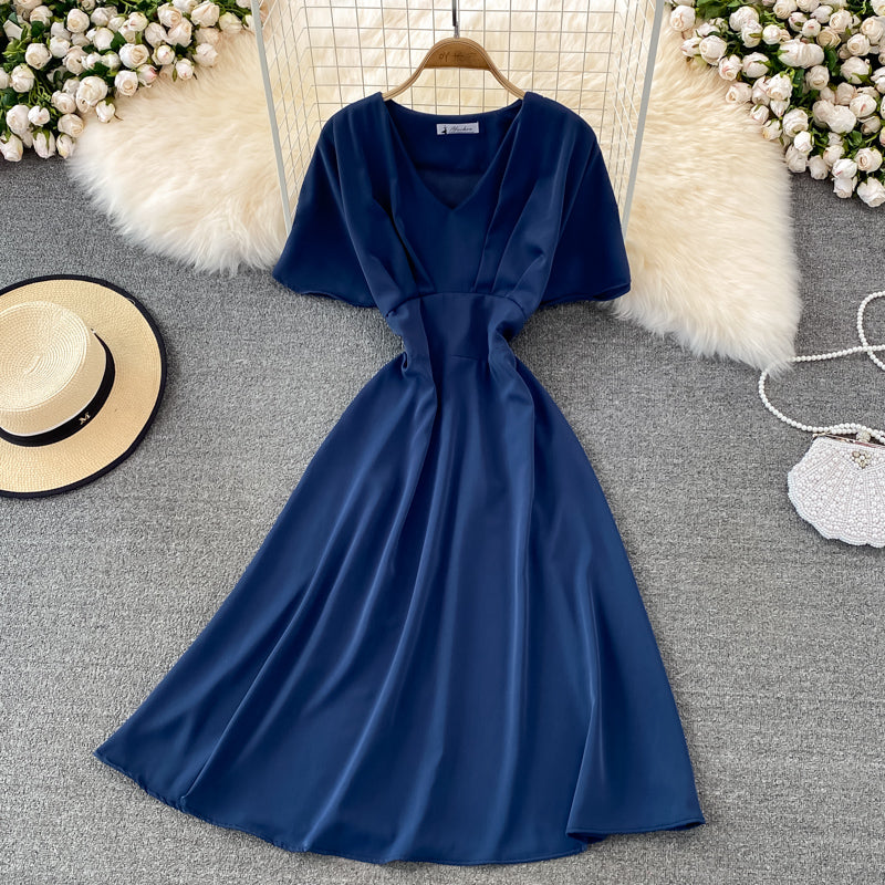 Cute A Line V Neck Short Dress Fashion Dress  10861