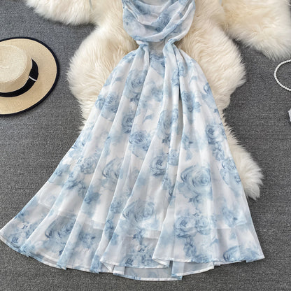 Cute A Line Floral Dress Fashion Dress  10759
