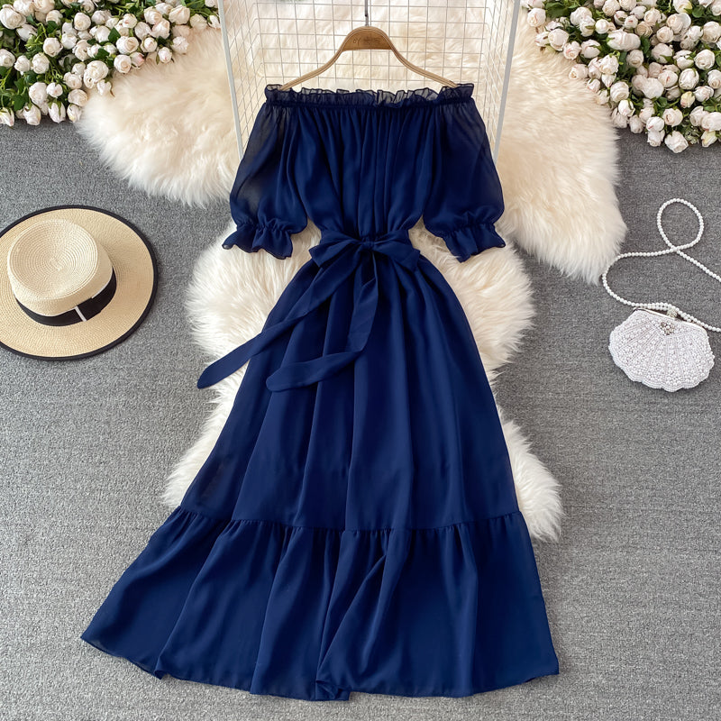 Simple Chiffon Short A Line Dress Fashion Dress  10837