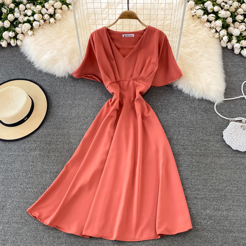 Cute A Line V Neck Short Dress Fashion Dress  10861