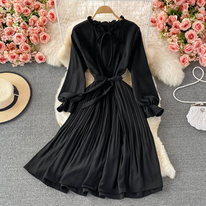 Cute A Line Short Dress Long Sleeve Fashion Dress  10806