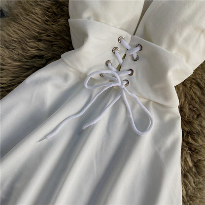 A Line Lace Up Dress Fashion Dress  10699