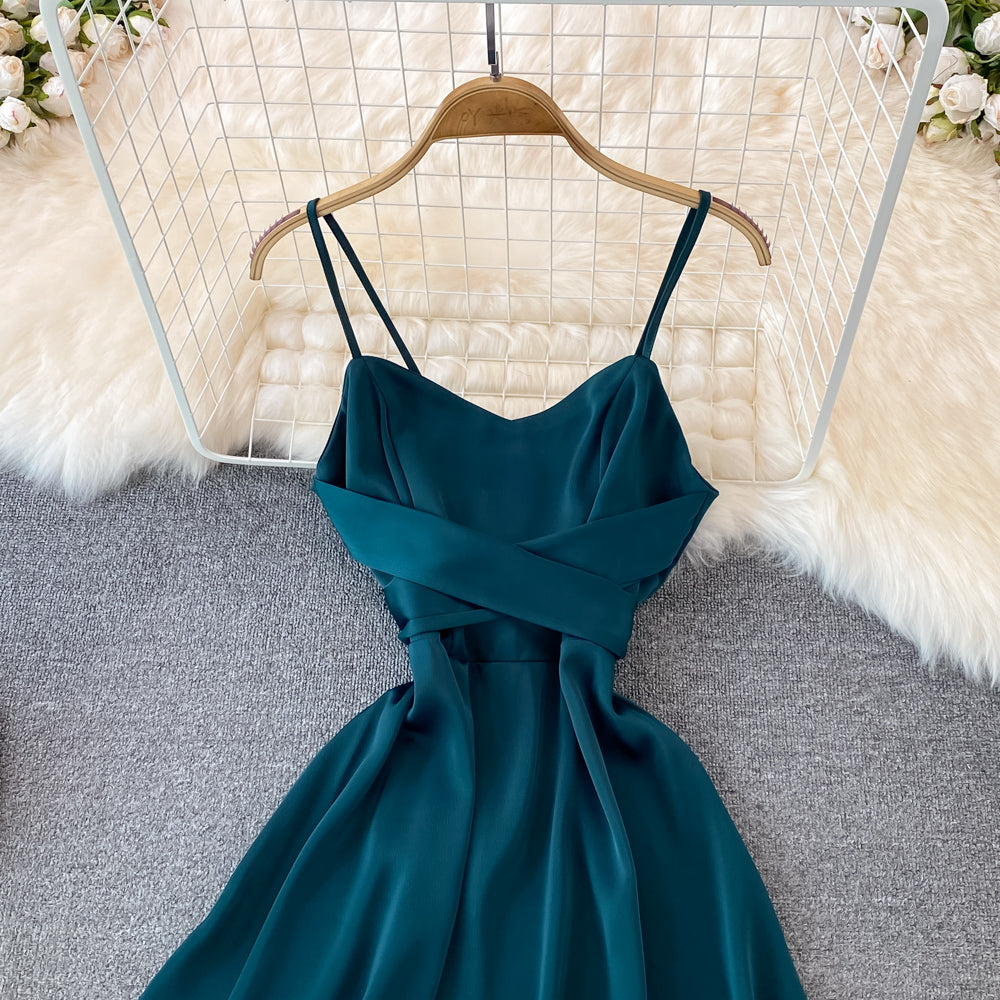 Cute Satin Short Dress A Line Fashion Dress  10716
