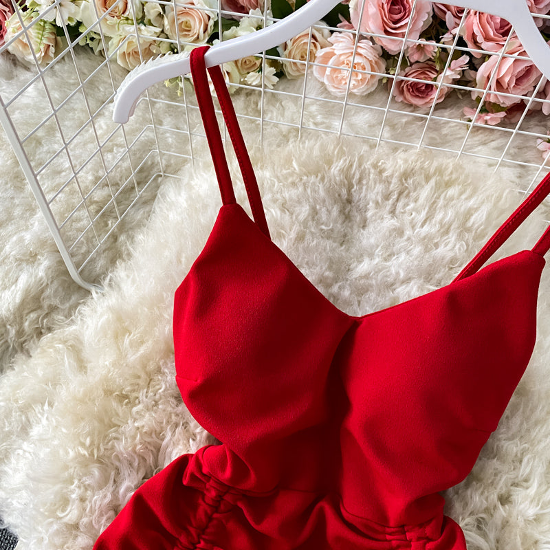 Sexy V Neck Short Dress Fashion Dress  10700