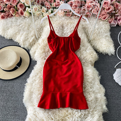 Sexy V Neck Short Dress Fashion Dress  10700